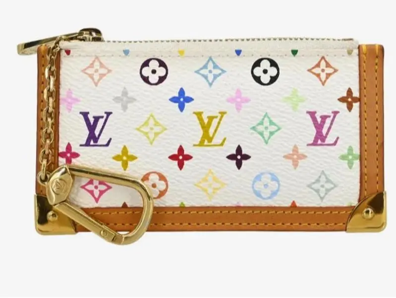 Pre-owned Louis Vuitton pvc Clutches & Wristlets Monogram Multicolor Pochette Cles coin pouch 4000039121185