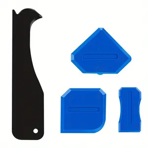 4-piece Filling Tool Kit Silicone Sprinkler Scraper Scraper Edge Repair Tool Floor Edge Cleaner Self Leveling Kit