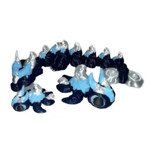 Flexi Cancer Dragon and Flexi Turtle Figurine