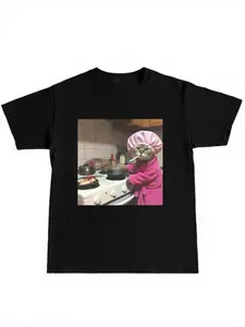 Funny Cooking Cat T-Shirt for Cat Lovers, Cute Humorous Classic Casual Fitted Tee, Perfect for Family