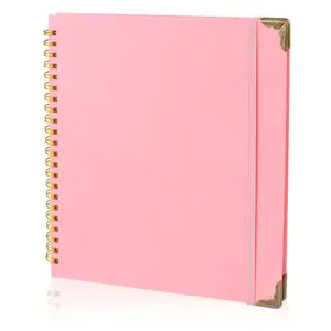 Scrapbook 80 Pages, Scrapbooking Supplies 8 x 8 In, Scrapbook Album Suitable for Album Memory Book Wedding, Anniversary Family, DIY Craft Projects (Pink)