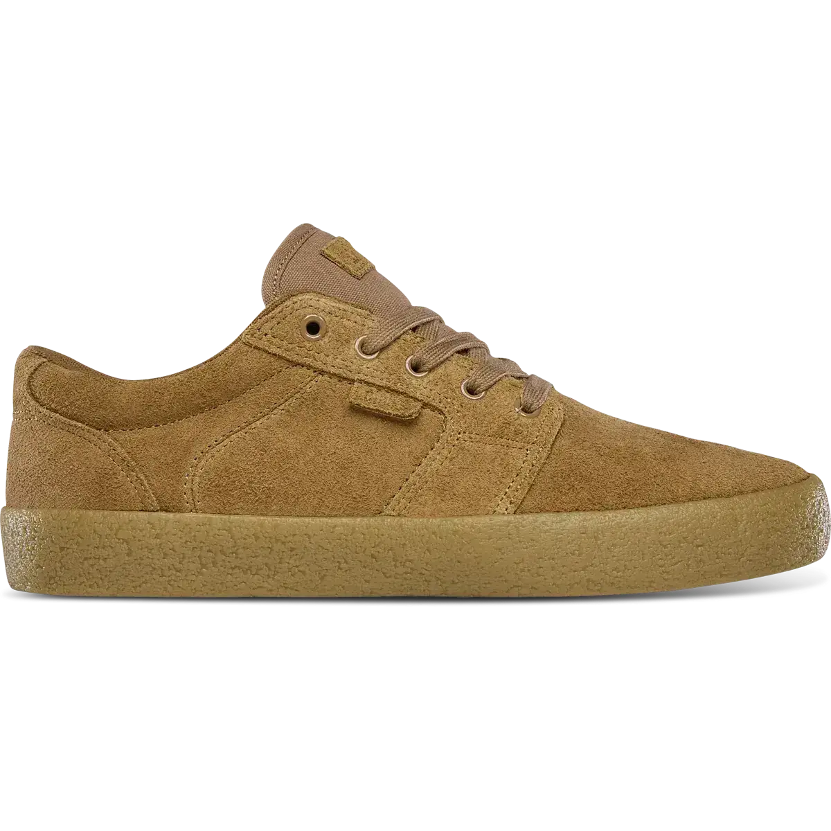 Etnies Barge LS Low Top Skate Shoes in Tan Hairy Suede, Classic Casual Sneaker with Armored Collar & Foam Lite Insole