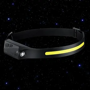 Christmas present 2PCS Headlamp Rechargeable LED Light, Super Bright 350 lumens 230 °   Wide Beam Head Lamp with Motion Sensor, IPX4 Waterproof Headlight for Camping, Hiking, Running, Hurricane, Cycling, Sports Accessories, Bikepacking, Camping Accessorie