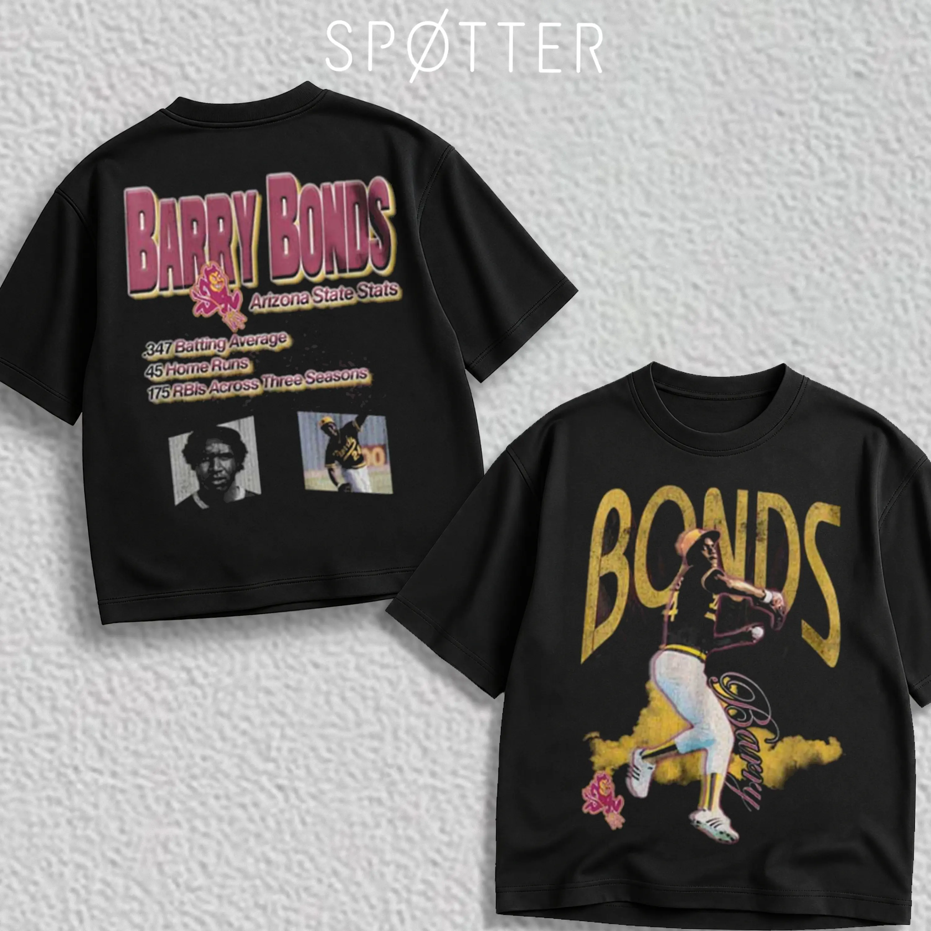 Barry Bonds Arizona State T-Shirt, Vintage Bootleg Baseball Graphic Tee, Baseball Shirt, Gift for Baseball Fans, Sports Apparel Cotton Tee, Baseball Merch, Vintage Casual Style Gift