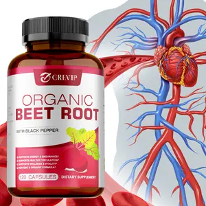 GREVIP Organic Beetroot with Black Pepper - Non-GMO - Supports Health and Vitality - Supports Cardiovascular Health