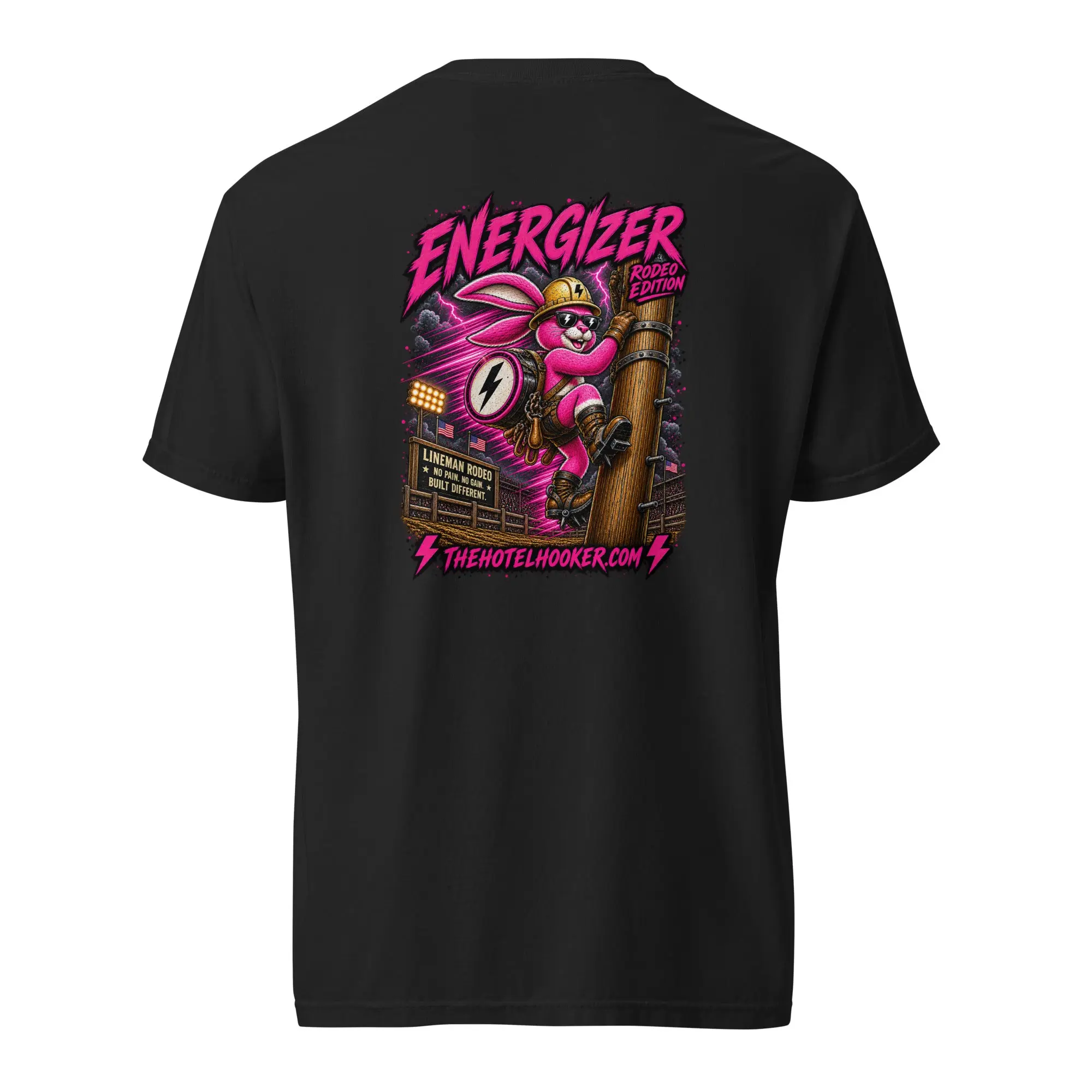 Women’s Lineman Rodeo Shirt – Powerline Bunny Tee | Linewife & Female Utility Worker Gift | The Hotel Hooker