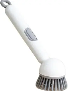 6-in-1 Dish Brush with Detergent Dispenser 360° Rotating Scrubber for Pots Pans Dishes & Utensils Adjustable Angles Non-Slip Grip Handle Durable PET Bristles Ergonomic Design Anti-Slip Grip Integrated Soap Dispenser