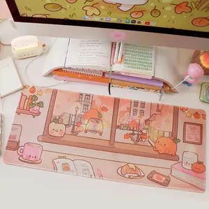 Kawaii Autumn Gaming Desk Mat, Cosy Pumpkin Mouse Pad, Keyboard Mat, Cute Pumpkin Desk Mat For Office, Gift For Gamer