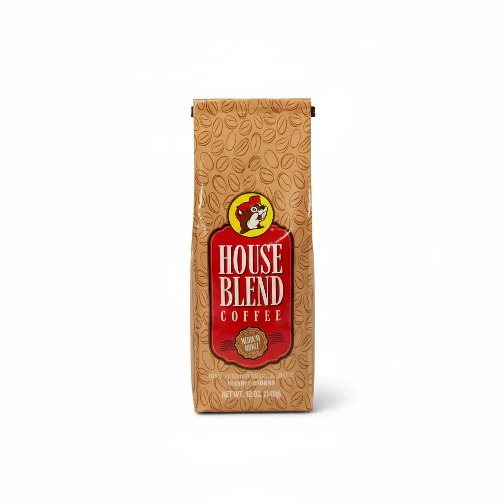 Howdy Bitez Ground House Blend Medium Roast Coffee - Rich Smooth Arabica Beans for Drip French Press Pour Over or Espresso Machines - Beverage, Caramel