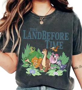 The Land Before Time Comfort Color Shirt, Land Before Time Party T-shirt, Pastel Dinosaur Friends shirt, Dinosaur Party Gift, Dino Family Matching Tee