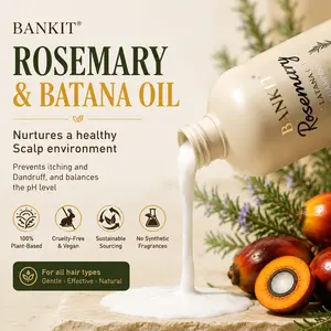 BANKIT Rosemary & Batana Oil Hair Growth Cleanser | Helps Reduce Oily Scalp & Dandruff, Soothes Scalp Irritation & Restores Smooth, Healthy Shine