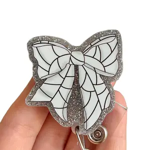 Glitter My Badge Volleyball badge reel for nurse and hospital workers. Badge clip Badge pull - Retractable swivel clip with a 360 rotation. Great gift for coworker.