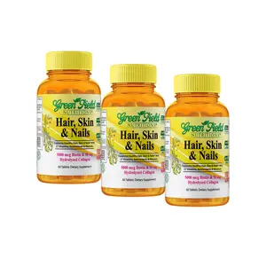 Greenfield Nutritions- Halal Biotin with multivitamin for Hair, Skin, Nails, and Mood (Bundle)