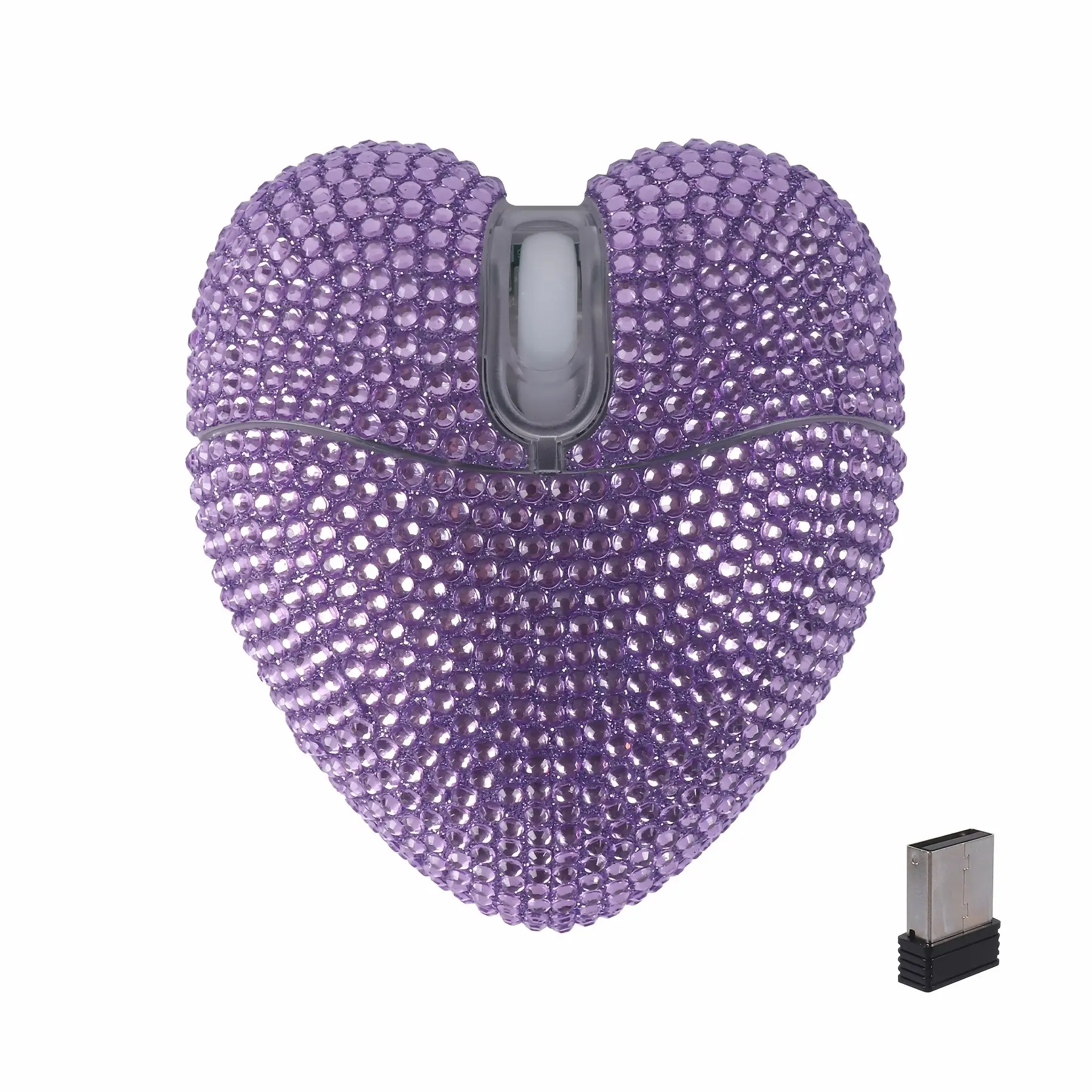 Heart-Shaped Dual-Mode Bluetooth Wireless Mouse with RGB Breathing Light And Type-C Rechargeable Function