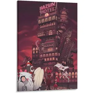 Hazbin Hotel Poster Anime Cartoon Poster 117For Living Room Decor Aesthetic Vintage Posters & PrintsFrame-style 12x18inch(30x45cm) - Farmhouse Canvas Poster Decoration Photo Wall Ornaments Artistic