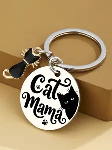 Unique Cats Lover Gift for Women & Girls, Funny Halloween Cat Lady Keychain, Trendy Cute Keychain, Keychain For Bags, Perfect Mother's Day, Christmas, Birthday Present