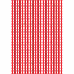 Gingham Red Gift Wrap Craft Sheet