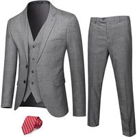 Light Grey - Red Plaid