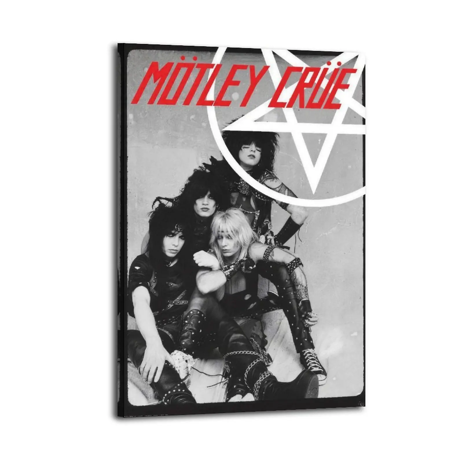 Mötley Crüe Artistic Frameless Graphic Prints - Creative Design Multi-Layer Canvas Wall Art, Home Decor Posters, Gift-Worthy Decoration Items for Living Room, Bedroom, Creative Design Print