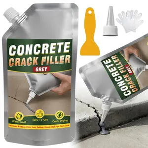 Concrete Crack Filler, 500g Cement Crack Filler, High Elasticity Self Leveling Crack Sealant,  Concrete Caulk for Driveway, Walkway, Patio, Joint, Indoor and Outdoor Repair