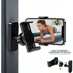 Gym Magnetic Phone Holder, Universal Smartphone Holder, Phone Mount Holder, 360 Degree Adjustable, Strong Portable Magnet, Fits 4.7-7 Inch Android Phones and iPhone 16-12, Ideal Gift