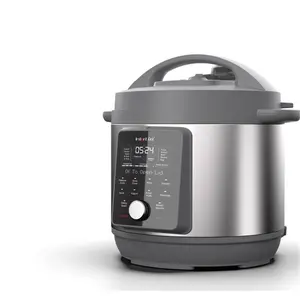 Instant 6026920 6 qt. Pot Duo Plus Stainless Steel Digital Pressure Cooker, Black & Silver