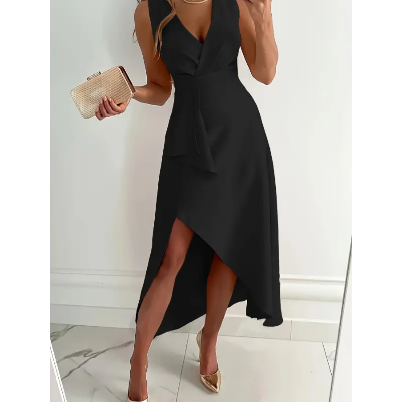 high fashion wedding dress Fabulous Princess Long Long V-Neck One Shoulder Wedding Dresses Online