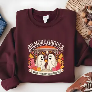 Gilmoreghouls, cute fall sweatshirt, womens crewneck, spooky season, halloween sweater, cute sweatshirts
