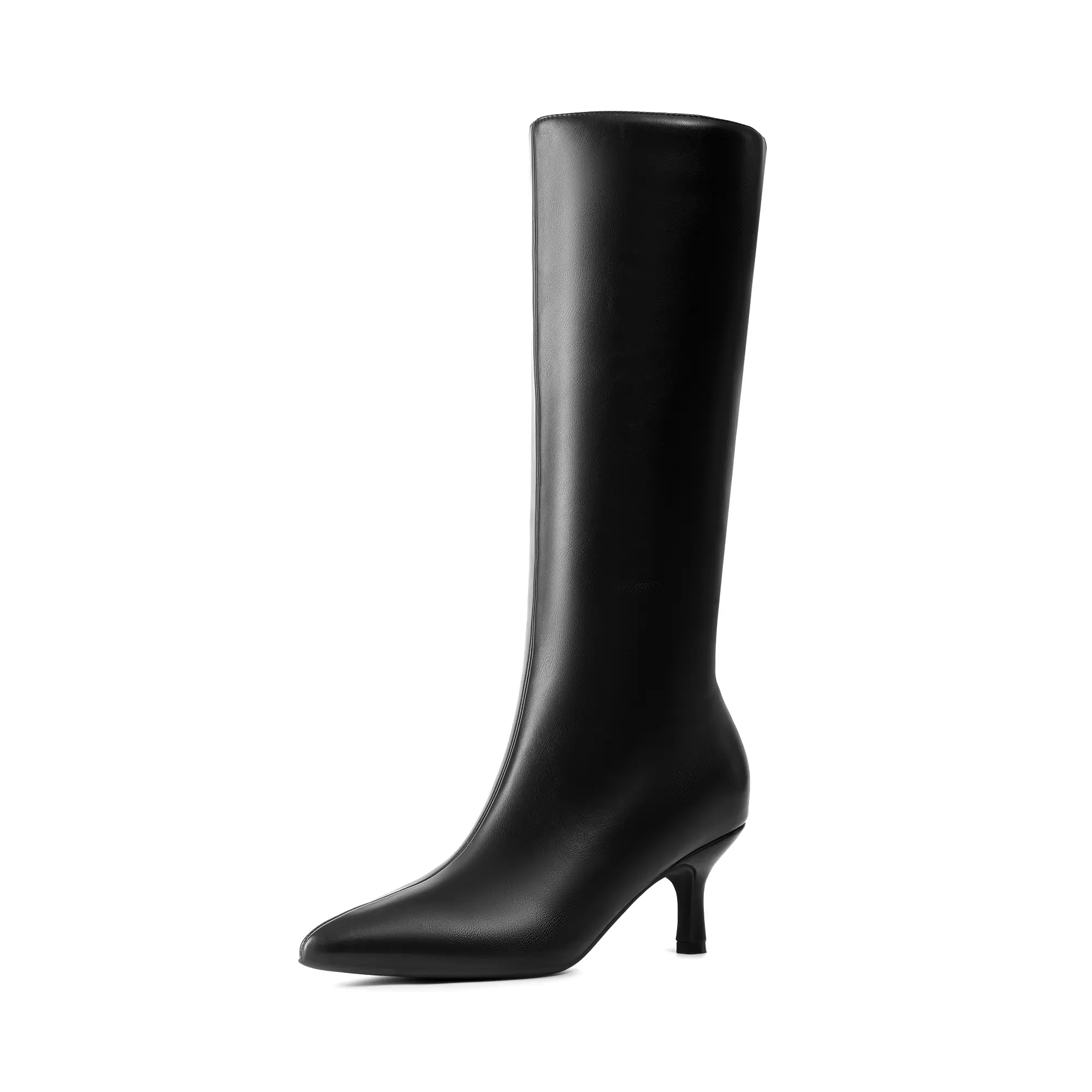 Dream Pairs Women's Knee-High Kitten Heel Boots - Sexy Pointed Toe Fashion Footwear for Daily Wear