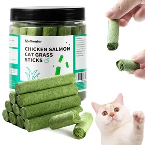 Cat Grass Teething Stick,Cat Grass Sticks for Indoor Cats,Cuddles and Meow Cat GrassSticks for Hairball removal,Cat Chew Stick Natural Molar Rod, Cat Grass Sticks Increase Appetite. cat grass treat hairball control snack stick hair ball oral health