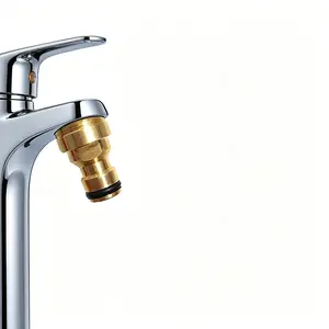 Universal faucet adapter, can be connected to both internal and external thread faucets, M22 copper nipple adapter, is a garden kitchen bathroom faucet water pipe maintenance accessory, and can also connect hoses and direct spray water guns