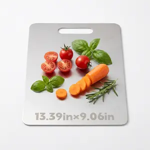 2026 Upgrade Food-Grade Stainless Steel Cutting Board - Easy Clean Chopping Board For Kitchen, Space-Saving Design For Home & Commercial Use
