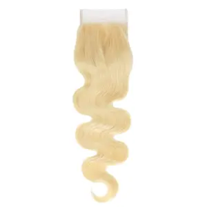 NoBrand Glueless 5×5 HD Lace Closure, 613 Blonde Human Hair Lace Closure, Natural Look, 5×5 In Hair Extension Wig, Glueless Lace Closure
