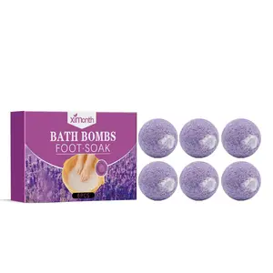 Bath Bombs Set for Foot, 6 Counts/box Moisturizing Foot Soak Ball, Foot Moisturizer, Exfoliating Foot Scrubber for Callus Remover, Foot Dead Skin Remover, Foot Skincare Product Kit for Women & Men