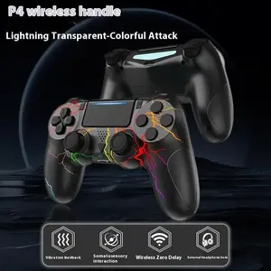 PS4 Wireless Controller,  Edition with Colorful Lightning Attack Design, Vibration Feedback, Six - Axis Gyroscope, Compatible with PS4 Players.