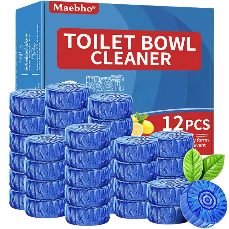 Automatic Flush Toilet Bowl Cleaning Blocks - Soluble Film, Non-Toxic, Residue-Free, Easy-to-Clean Household Cleaning Supplies Packets