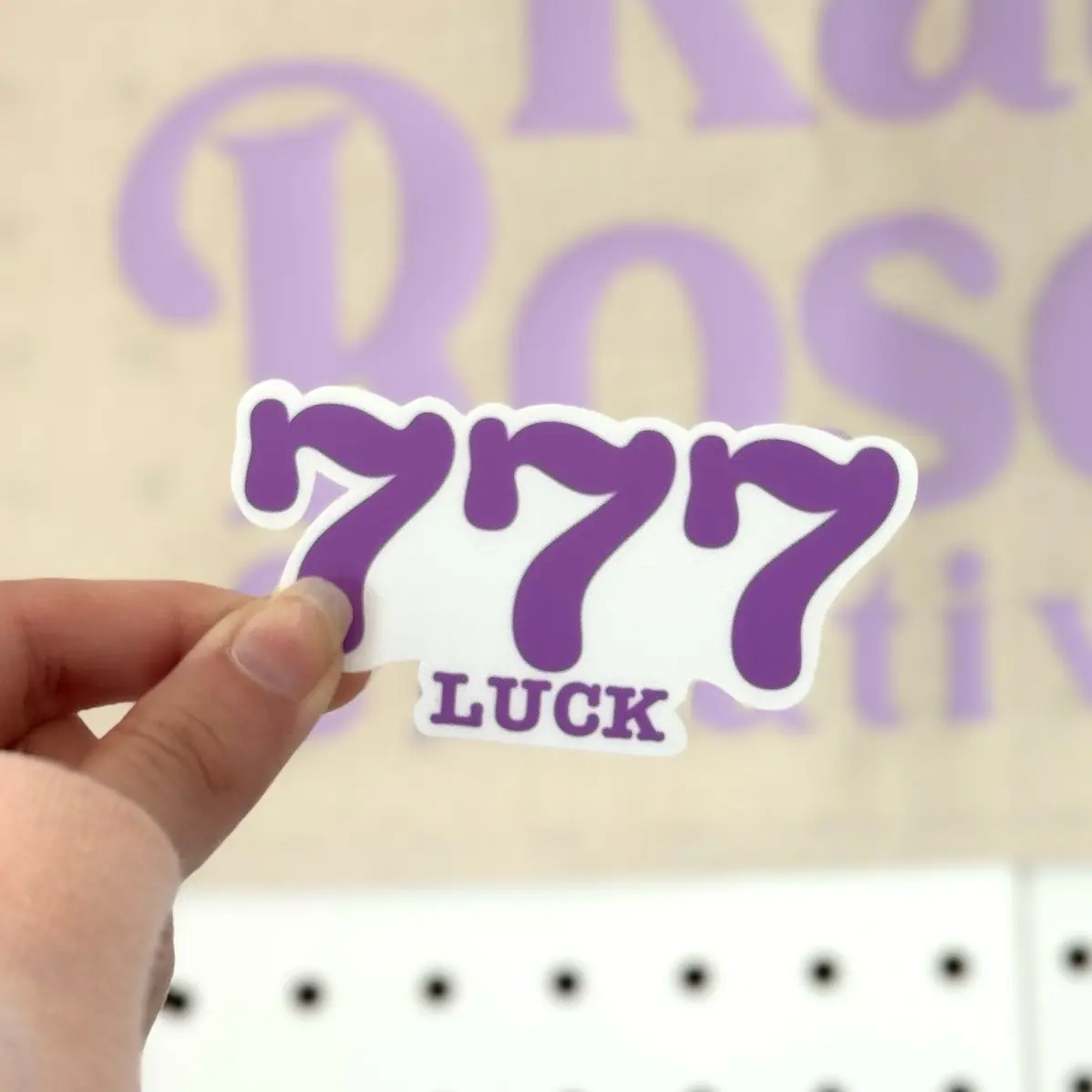 777 luck angel number sticker | 777 manifestation for luck and goodwill | lucky girl syndrome | manifestation vinyl sticker