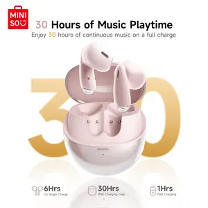 MINISO TWS 11 Wireless EarbudsBluetooth 6.0 Earphones, In EarEarbuds,Waterproof WirelessEarphones, Suitable for Office,Sports, Study and Audio Calls, Builtin Microphone, Gaming BluetoothHeadphones