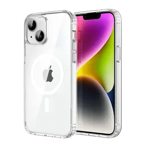 Military Grade Transparent Magnetic Case for iPhone 17/ 16/15/14/13/12 - Shockproof, Anti-Shock, Anti-Yellowing, Ultra-Thin, Rugged Protection