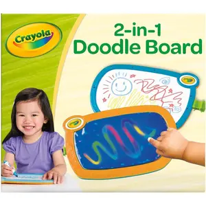 2-in-1 Doodle Board for Toddlers, Squishy & Erasable Drawing Tablet, Educational Toddler Toy, Travel Activity, Sketching Pad, Gift for Kids