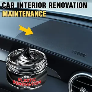 Car Plastic and Rubber Repair Cream, Glossy Paste for Body and Interior, Prevents Fading and Oxidation, Suitable for Bumpers