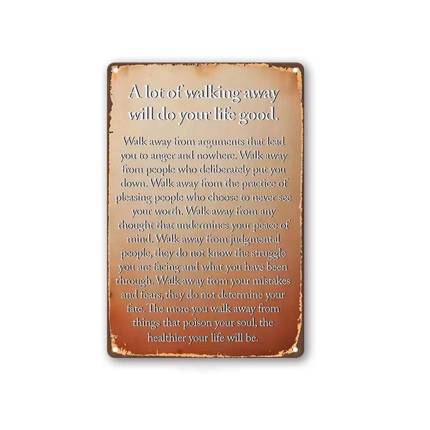 Vintage Funny Slogan Metal Tin Sign Industrial Style Wall Decor Retro License Plate 2D Iron Painting Hanging Poster for Bar and Man Cave