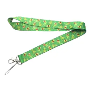 Anime Source Muppet Show Character Kermit The Frog Green Lanyard Keychain ID Badge Holder