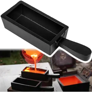 100 oz Troy Ounce  Bar Loaf Cast Steel Iron Ingot Mold for Melting Refining Smelting Pouring Casting   Copper Iron Aluminum Brass and Other Metals