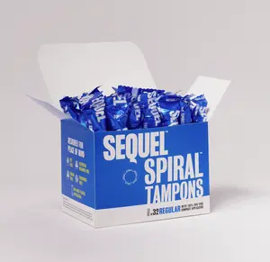 Sequel The Spiral Tampon, Regular, Non-Toxic Plan Based - 32 Pack