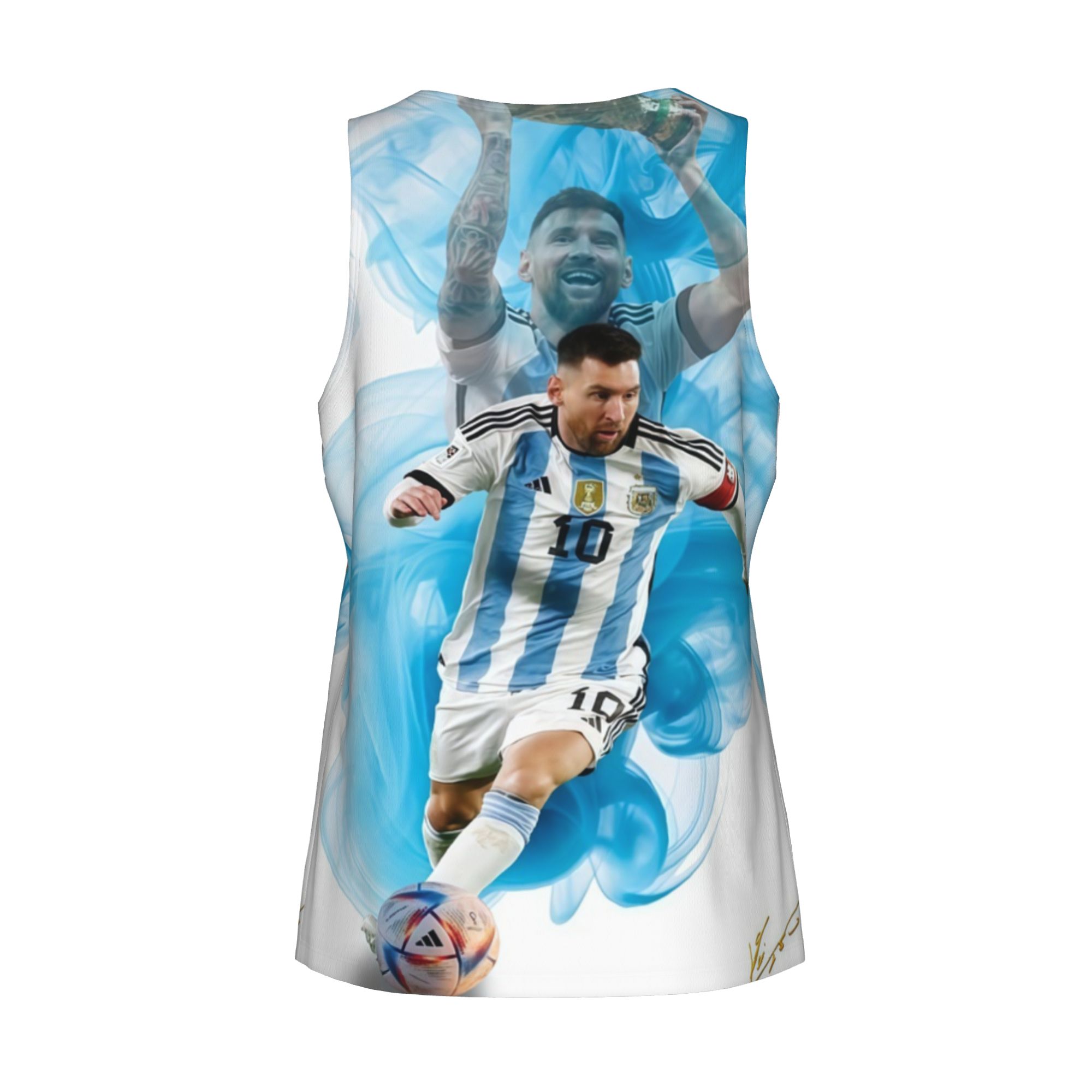 Messi Argentina #10 Tank Top | World Champion Edition Graphic Sleeveless Shirt