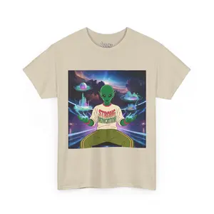 Alien Superstar artwork Tee | “Strong Dedication” galaxy creator illustration