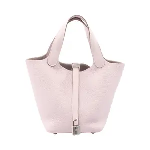 Pre-owned HERMÈS Calfskin Shoulder Bags Hermes Picotin Lock PM Taurillon Clemence Handbag