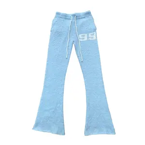 Mohair Flare Pants Baby Blue