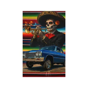 Mariachi Lowrider Poster – Día de los Muertos Art Edition